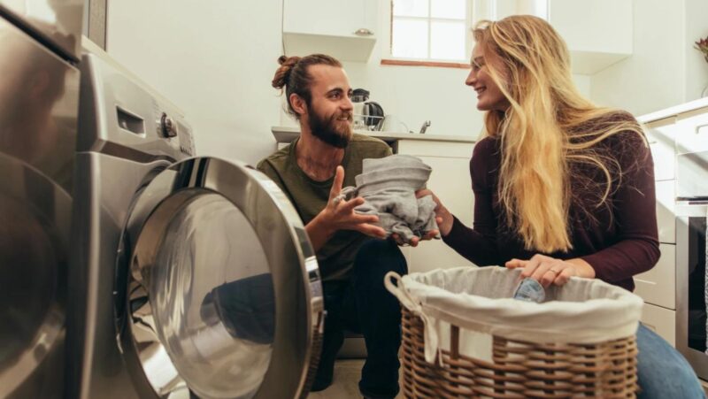 step mom stuck in dryer