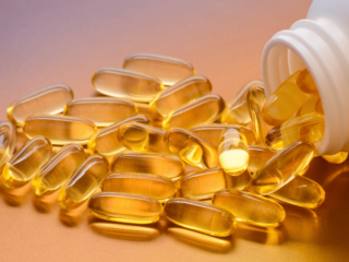 Vitamin D3 + K2 softgel supplement capsules