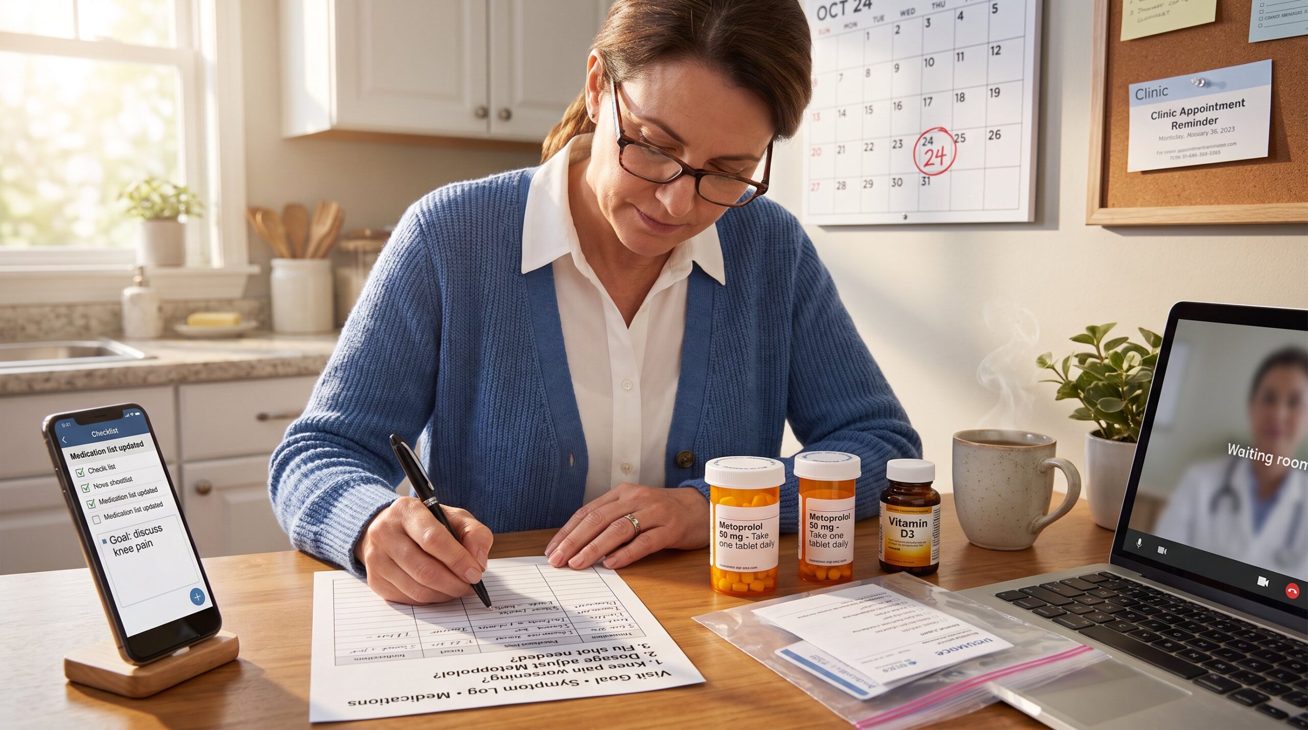 How to Organize Symptoms, Medications, and Questions for Your Doctor